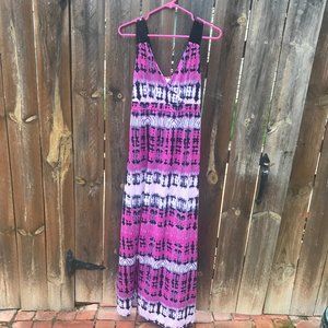 TIE DYE MAXI DRESS SIZE SMALL 4-6 NWOT